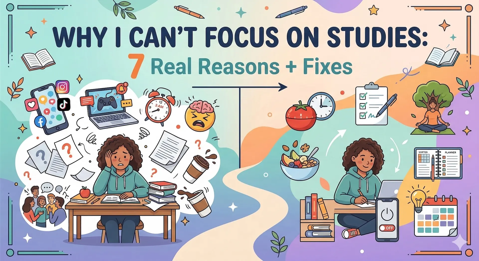 Why I Can’t Focus on Studies: 7 Real Reasons + Fixes