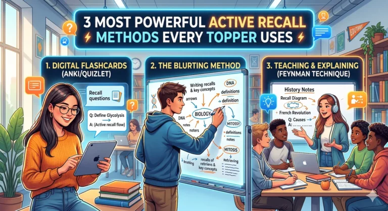 3 Most Powerful Active Recall Methods Every Topper Uses